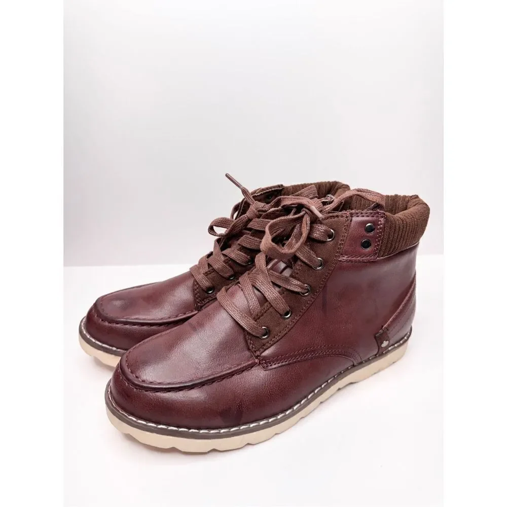 Steve Madden Youth Boots Boy B-Everett‎ Size 5 Brown Lace Up Shoes